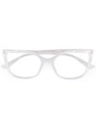 Gucci Eyewear Marble Effect Square Glasses, White, Acetate