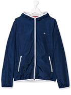 Fay Kids Teen Zip-up Rain Jacket - Blue