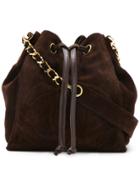 Chanel Vintage Cc Logos Drawstring Shoulder Bag - Brown