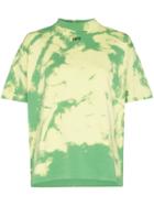 Off-white Logo-print Tie-dyed T-shirt - Green