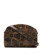 A.p.c. Embossed Snakeskin Shoulder Bag - Brown