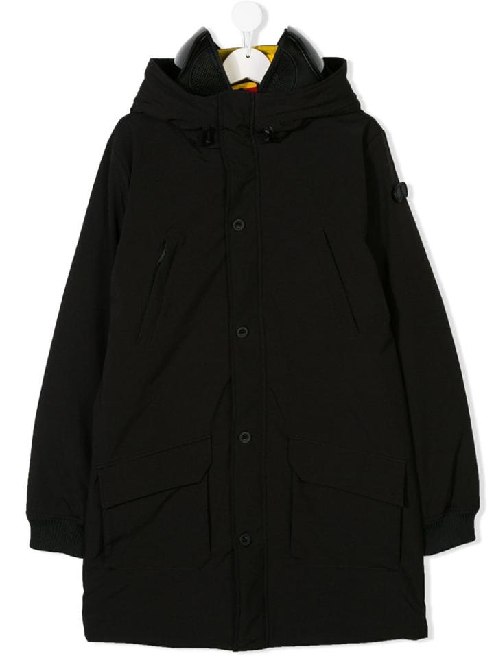 Ai Riders On The Storm Kids Teen Hooded Parka Coat - Black