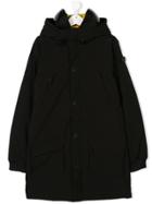 Ai Riders On The Storm Kids Teen Hooded Parka Coat - Black