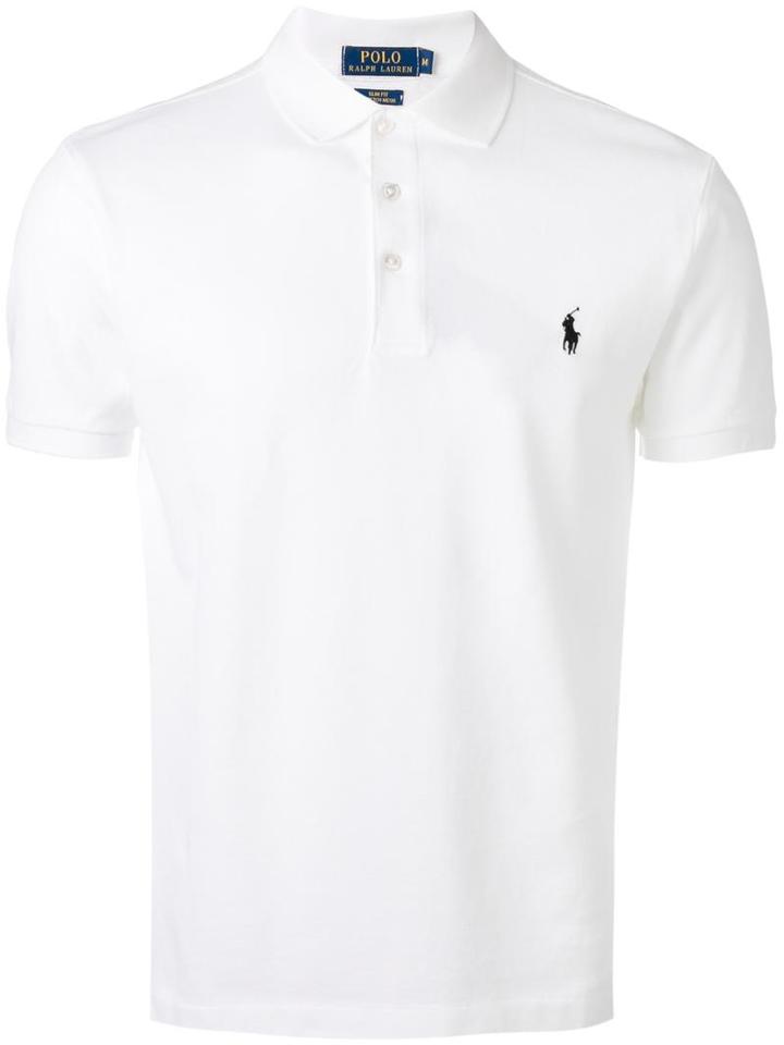 Polo Ralph Lauren - Logo Embroidery Polo Shirt - Men - Cotton/spandex/elastane - L, White, Cotton/spandex/elastane
