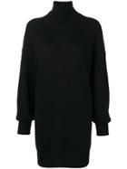 Maison Margiela Elbow Patch Turtleneck Sweater Dress - Black