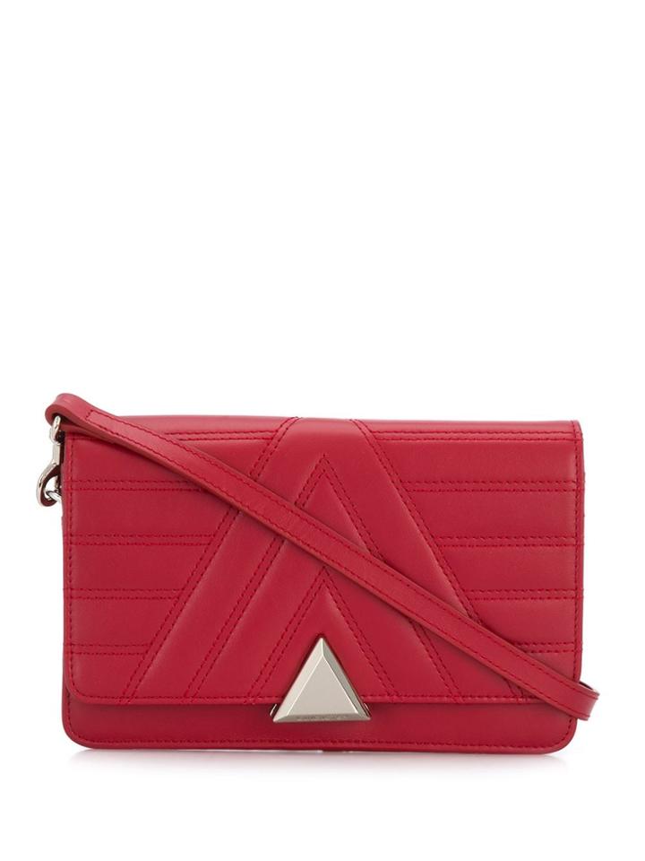 Lancaster Parisienne Quilted Shoulder Bag - Red