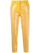 Blumarine Sequinned Jeans - Yellow