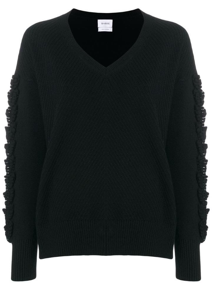 Barrie Troisieme Dimension Cashmere V-neck Pullover - Black