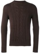 Tagliatore Cable Knit Sweater - Brown