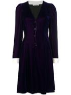 Philosophy Di Lorenzo Serafini V-neck Velvet Dress - Pink & Purple
