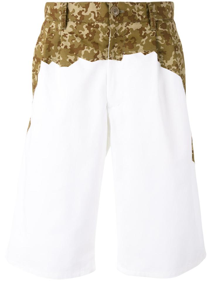 Comme Des Garçons Shirt Bermuda Shorts - White