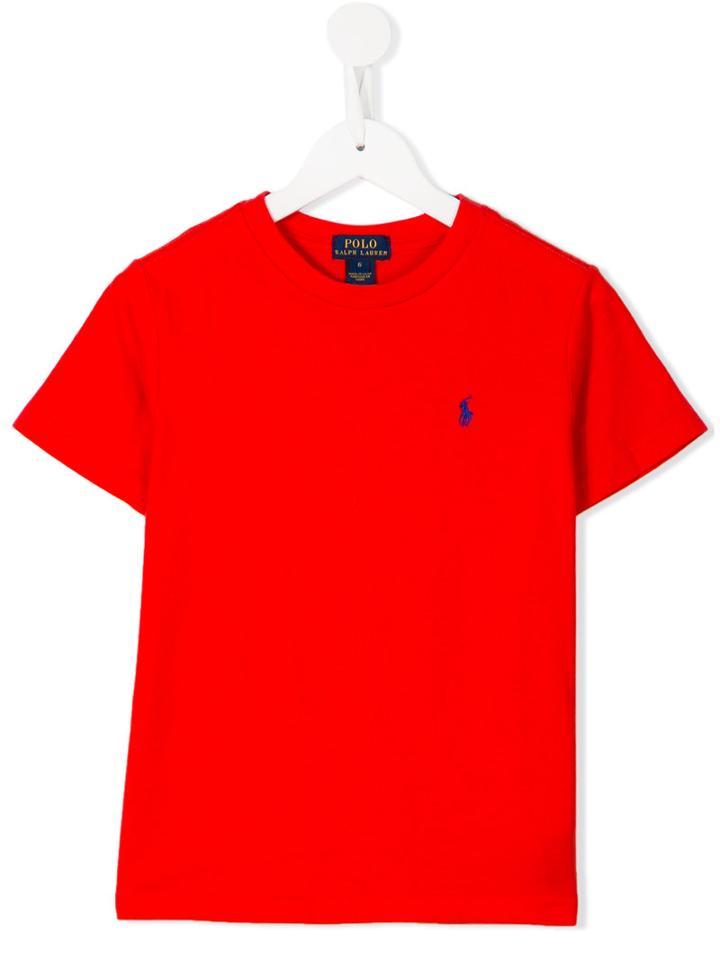 Ralph Lauren Kids Plain T-shirt, Boy's, Size: 12 Yrs, Red