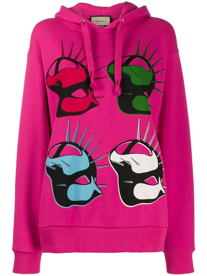 Gucci Manifesto Oversized Hoodie - Pink