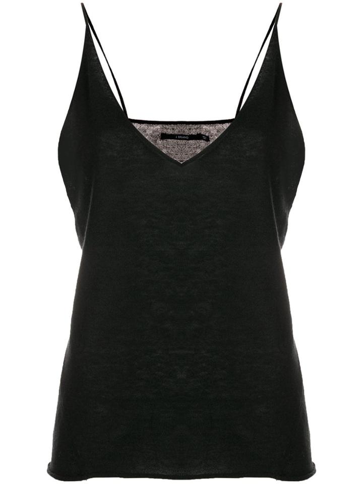 J Brand V-neck Knitted Top - Black