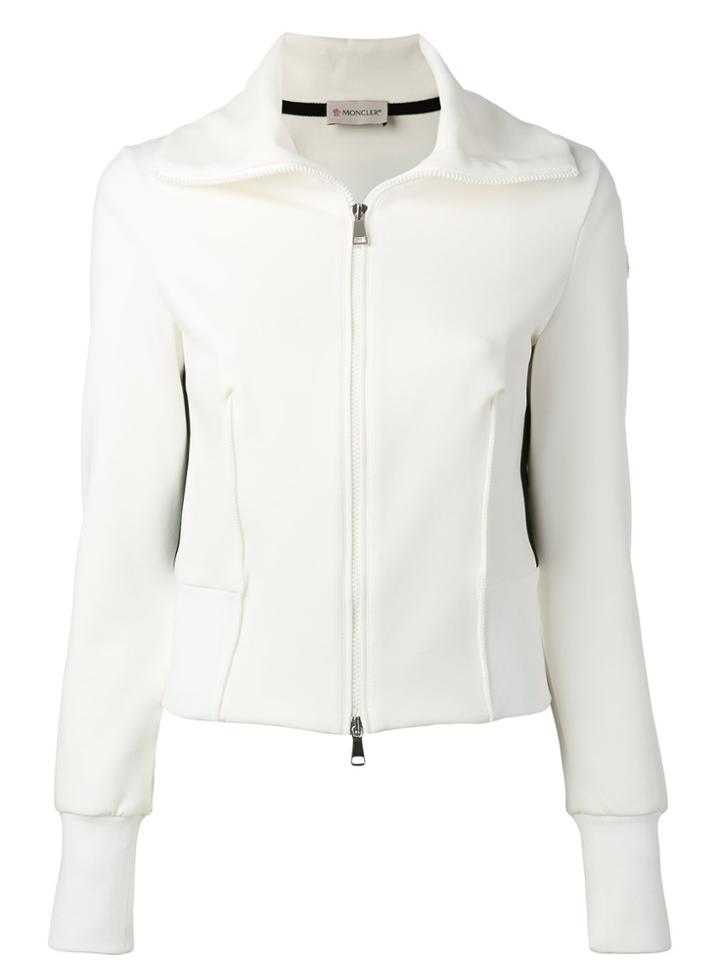 Moncler Poli Stretch Zipped Cardigan - Nude & Neutrals