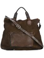 Numero 10 Leather-trimmed Bag, Men's, Brown, Leather