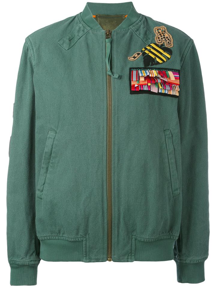 Mr & Mrs Italy Bomber With Patches - Green