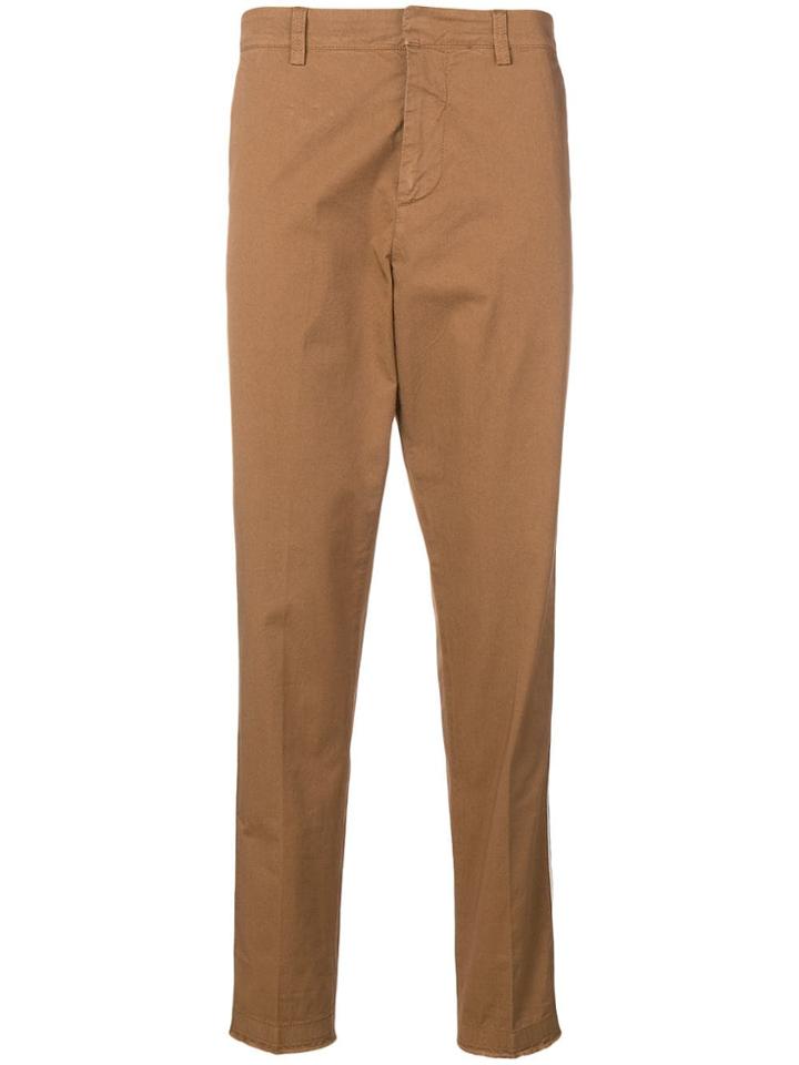 Macchia J Side Stripe Chinos - Brown