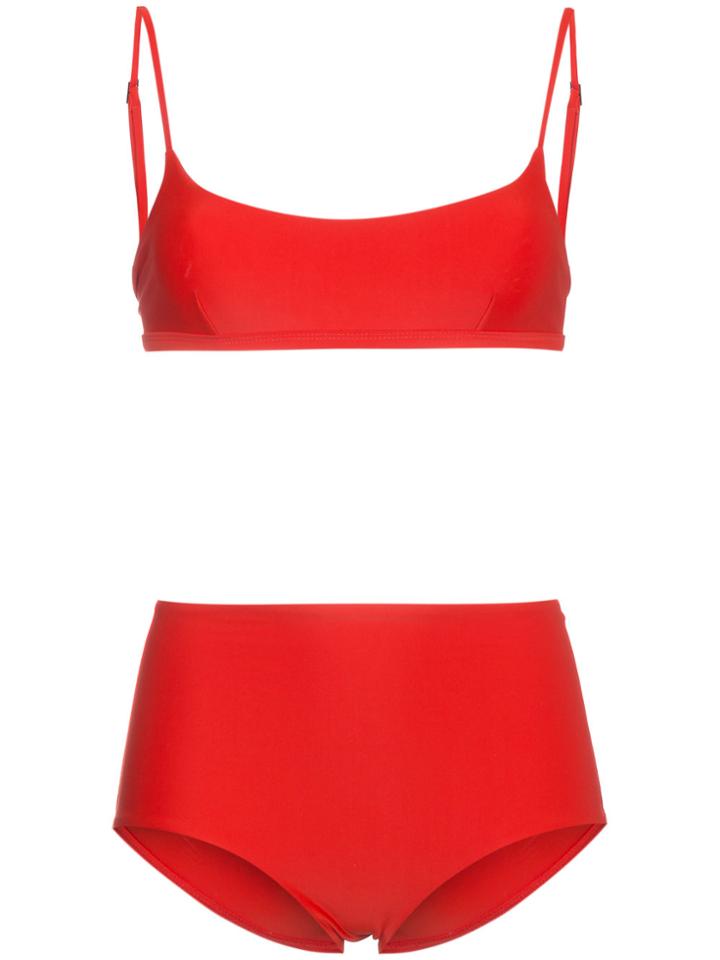 Matteau Square Crop Top Bikini - Red