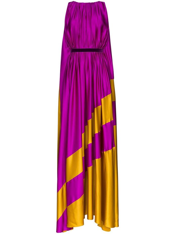 Roksanda Maluka Two Tone Draped Gown - Pink