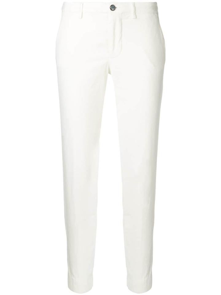 Berwich Corduroy Slim Trousers - White