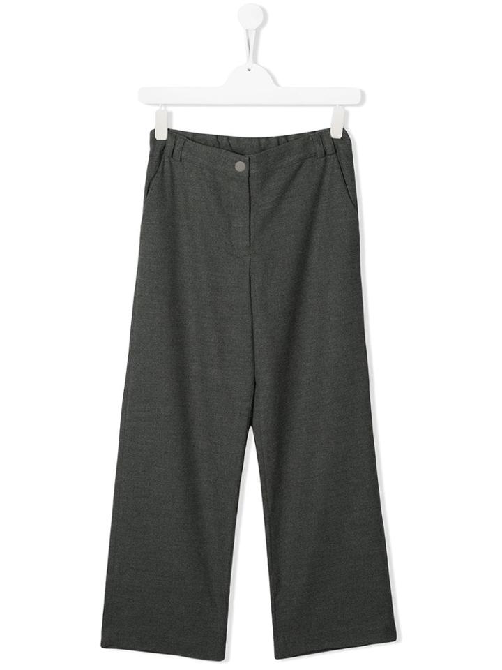 Lapin House Wide-leg Elasticated Trousers - Grey