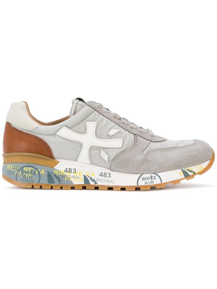 White Premiata Mick Sneakers - Grey