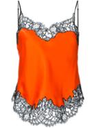 Givenchy Lace Trim Camisole Top, Women's, Size: 36, Yellow/orange, Silk/cotton/polyamide