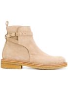 Ami Alexandre Mattiussi Strap Boots - Nude & Neutrals