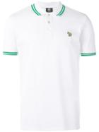 Ps By Paul Smith Slim Fit Polo Shirt With Iconic Branding, Men's, Size: Large, White, Cotton