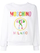 Moschino - Printed Sweatshirt - Women - Cotton/other Fibers - 40, White, Cotton/other Fibers