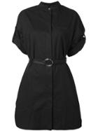 Yves Salomon Belted Shirt Dress - Black
