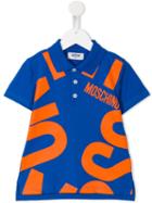 Moschino Kids Logo Print Polo Shirt, Boy's, Size: 12 Yrs, Blue
