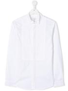 Paul Smith Junior Pleated Bib Shirt - White