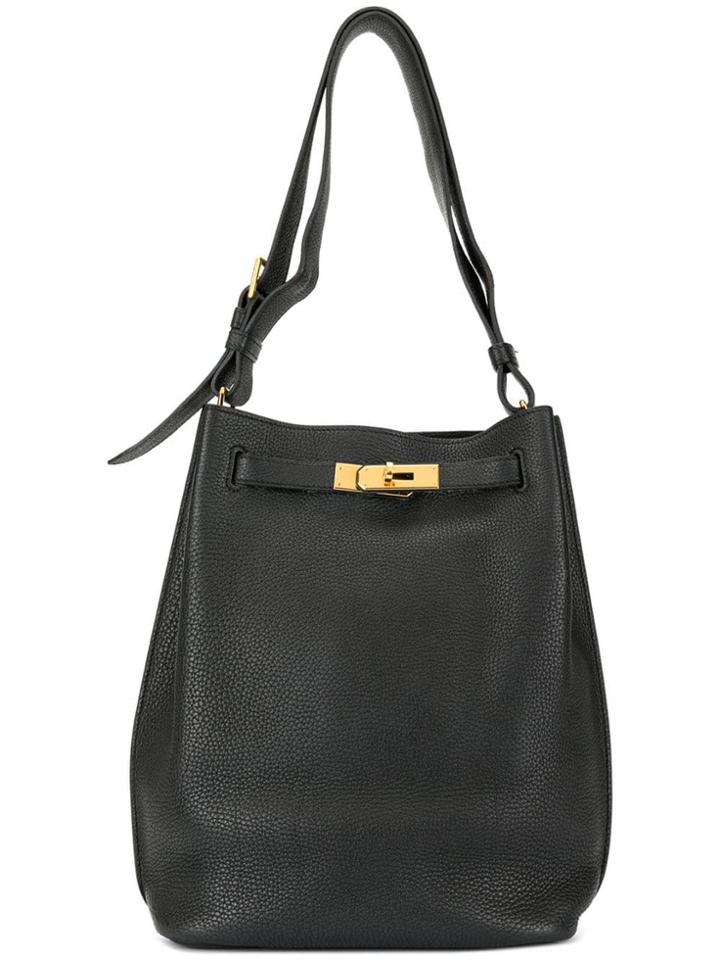 Hermès Vintage So Kelly Shoulder Bag Togo - Black