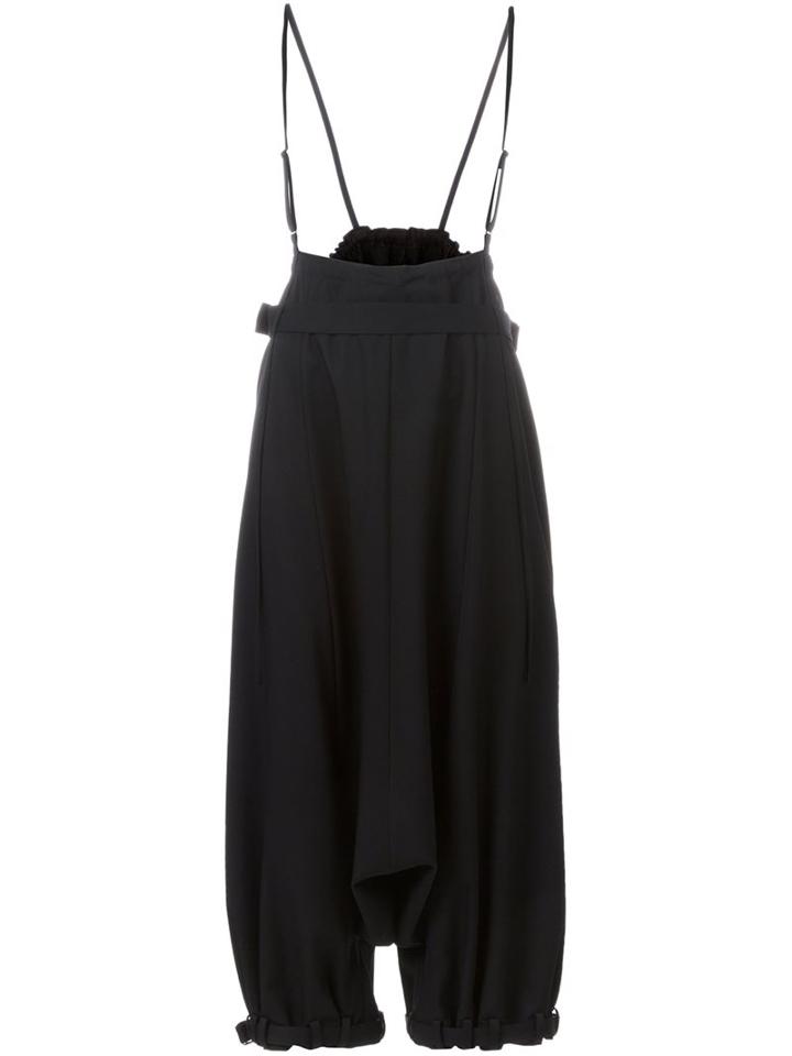 Yohji Yamamoto Oversized Loose-fit Trousers, Women's, Size: I, Black, Wool
