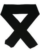 Moncler Ribbed Scarf, Women's, Black, Cashmere/wool