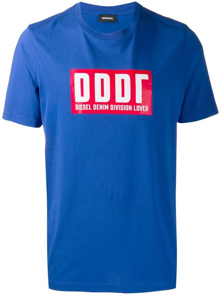 Diesel Dddr Logo Print T-shirt - Blue