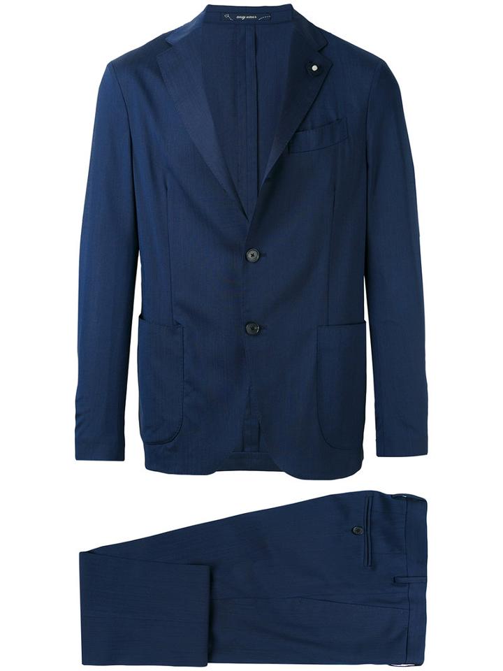 Lardini - Formal Suit - Men - Wool/spandex/elastane/cotton/viscose - 52, Blue, Wool/spandex/elastane/cotton/viscose
