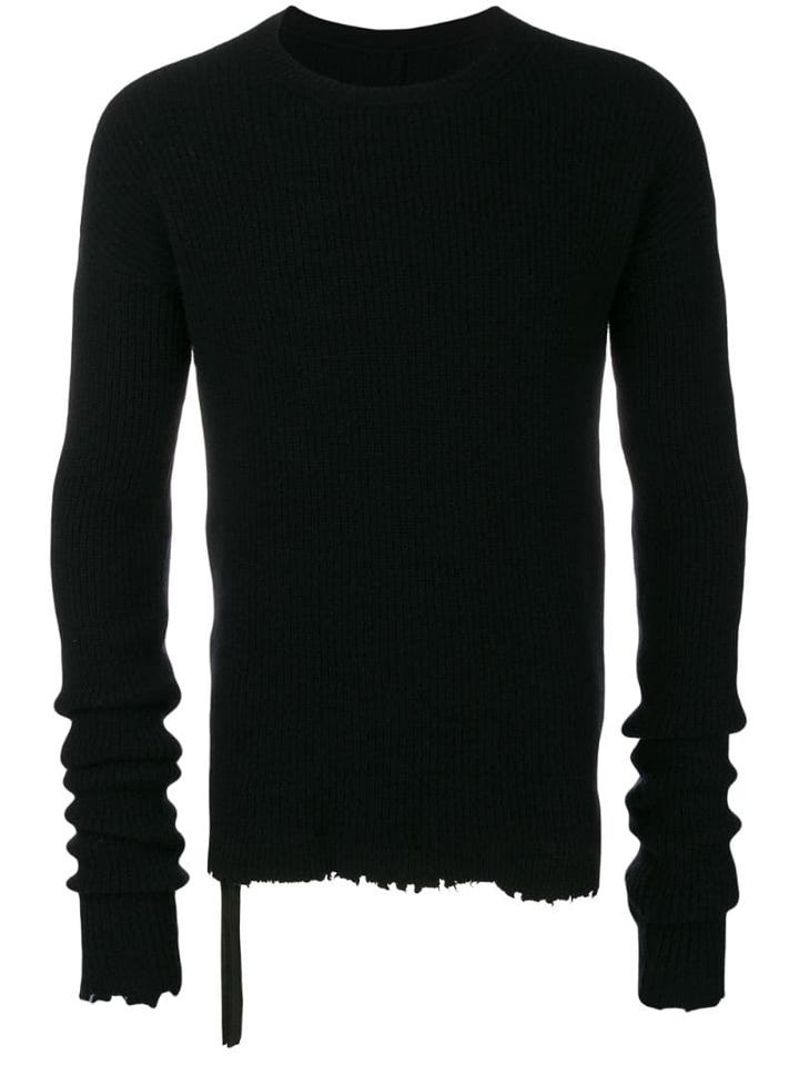 Unravel Project Distressed Knit Sweater - Black