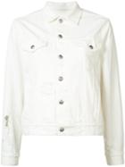 R13 - Cropped Denim Jacket - Women - Cotton - S, White, Cotton