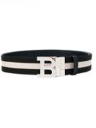 Bally - Striped Belt - Men - Cotton/leather - 105, Black, Cotton/leather