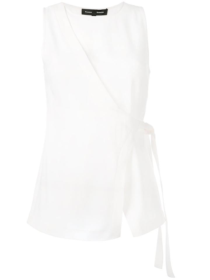 Proenza Schouler Side-tie Blouse, Women's, Size: 6, Nude/neutrals, Acetate/viscose