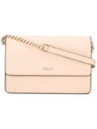 Dkny - Small Flap Crossbody Bag - Women - Calf Leather - One Size, Women's, Nude/neutrals, Calf Leather