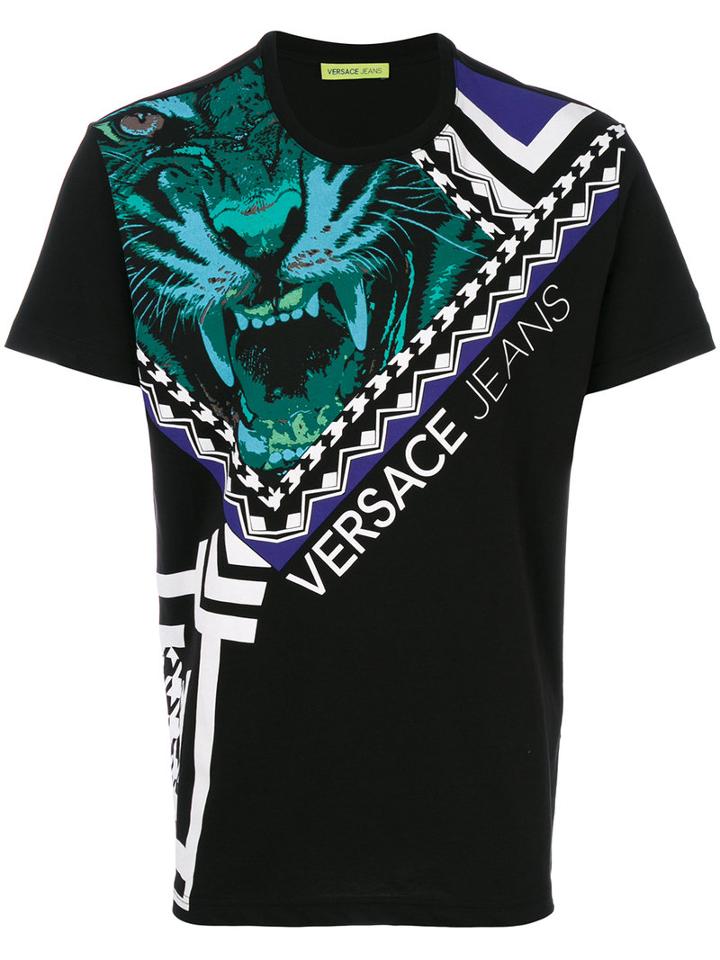 Versace Jeans - Printed T-shirt - Men - Cotton - M, Black, Cotton