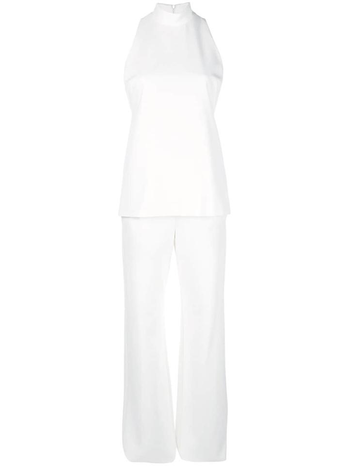 Black Halo Layered Jumpsuit - White
