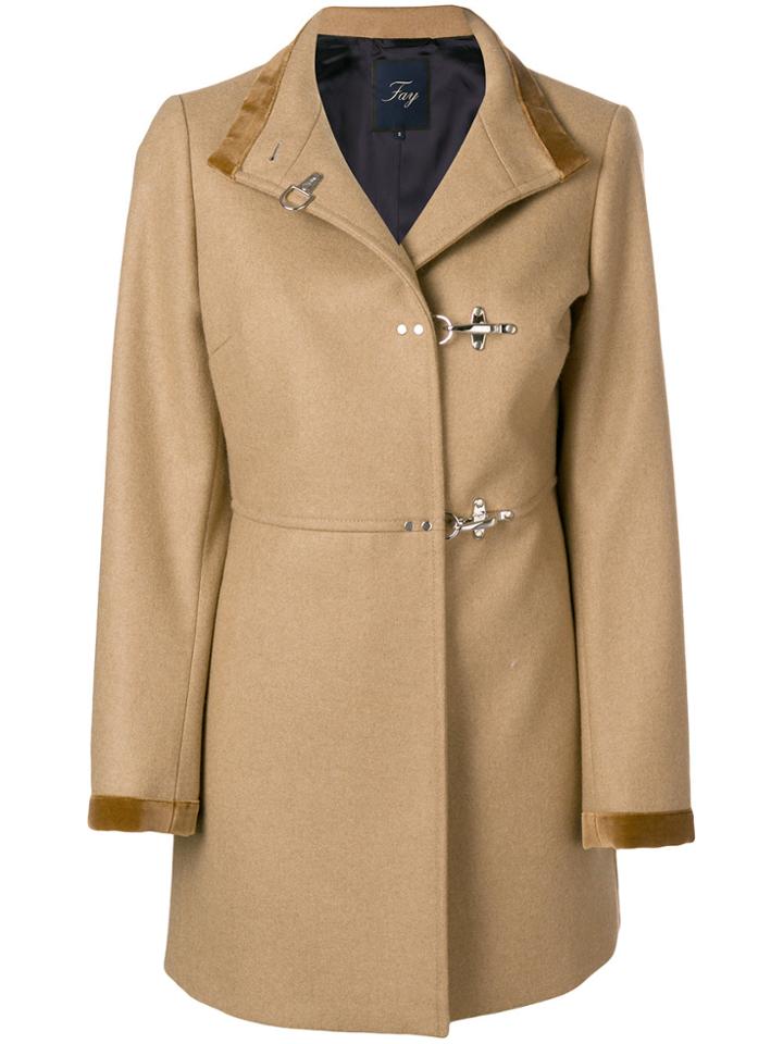 Fay Clip Buckle Coat - Nude & Neutrals