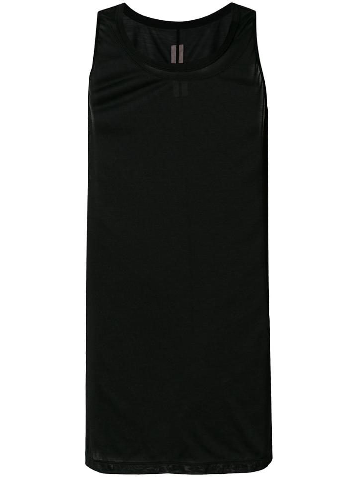 Rick Owens Sheer Oversized Tank - Black