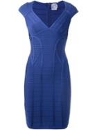 Hervé Léger Bandage Bodycon Dress, Women's, Size: Xs, Blue, Rayon/nylon/spandex/elastane