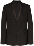 Fendi Ff-lapel Single-breasted Blazer - Black